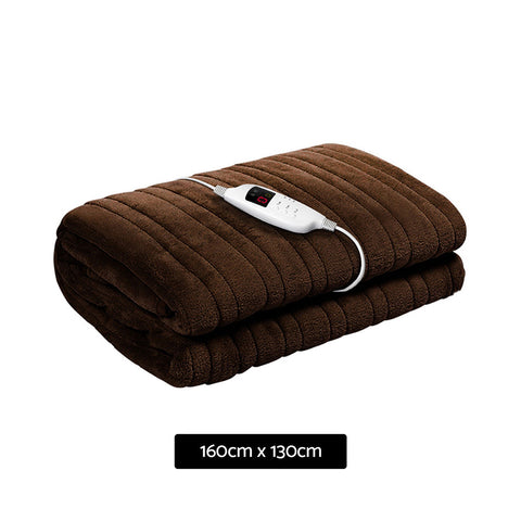 Image of Giselle Bedding Electric Throw Blanket - Chocolate