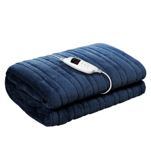 Image of Giselle Bedding Electric Throw Blanket - Navy