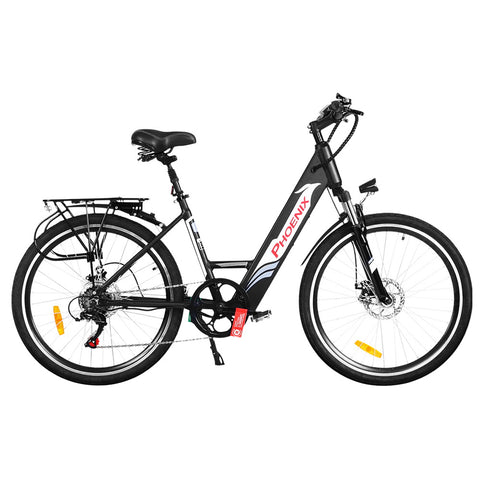Image of Phoenix 26â€ Electric Bike eBike e-Bike Mountain Bicycle City Battery Motorized Black