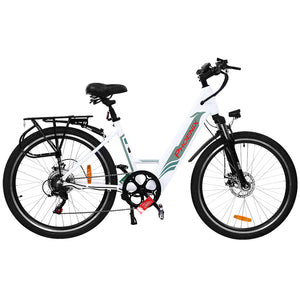 Phoenix 26â€ Electric Bike eBike e-Bike Mountain Bicycle City Battery Motorized White