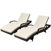 Gardeon 2pc Sun Lounge Outdoor Furniture Day Bed Rattan Wicker Lounger Patio