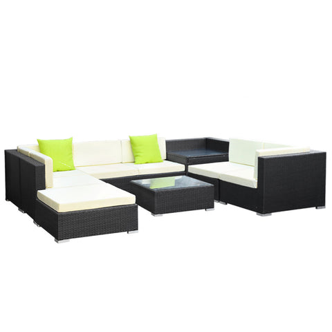 Image of Gardeon 9PC Outdoor Furniture Sofa Set Wicker Garden Patio Pool Lounge