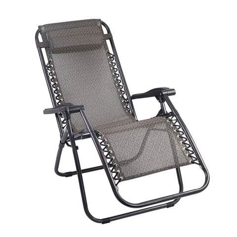 Image of Gardeon Zero Gravity Recliner Chairs Outdoor Sun Lounge Beach Chair Camping - Beige