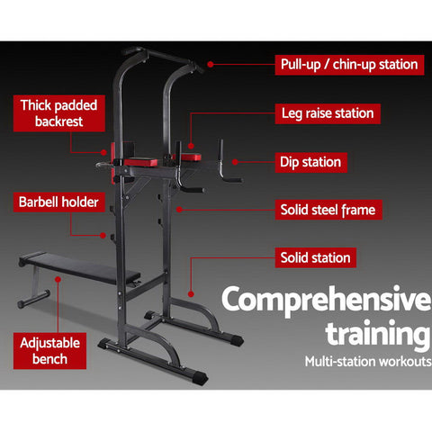 Image of Weight Bench Multi-Function Station - Everfit 9-IN-1 Power Tower