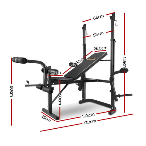 Image of Everfit 7-In-1 Weight Bench Multi-Function  Power Station Fitness Gym Equipment