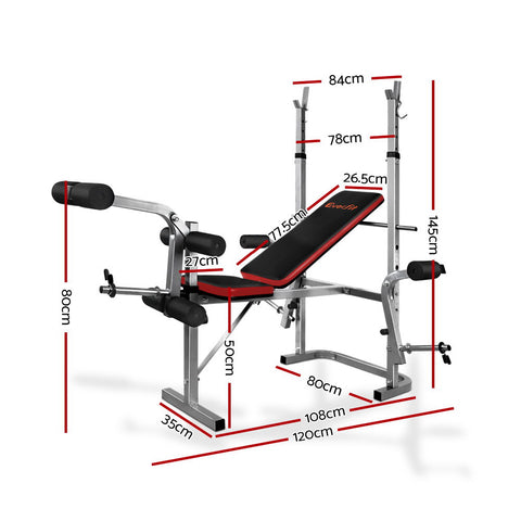 Image of Everfit 7-In-1 Weight Bench Multi-Function Power Station Fitness Gym Equipment