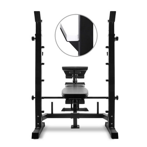 Image of Everfit Multi-Station Weight Bench Press Fitness 48KG Barbell Set Benches Gym