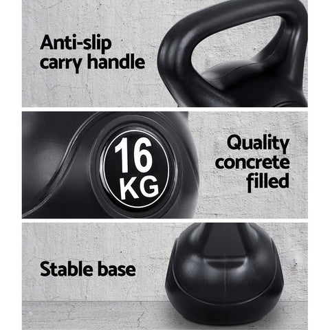 Image of Everfit Kettlebells Fitness Exercise Gym Weight Kit 16kg