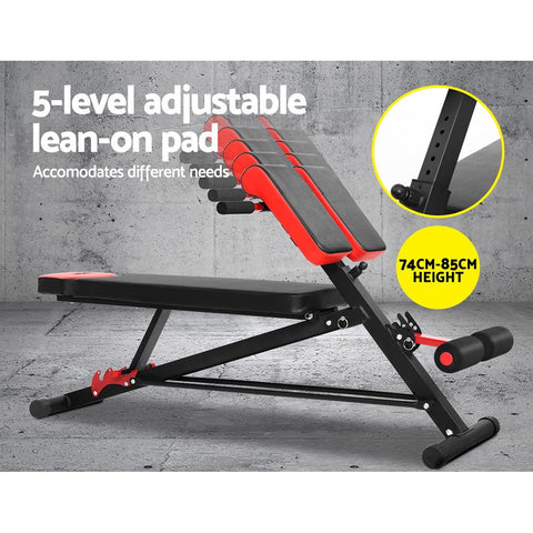 Image of Everfit Adjustable Weight Bench Sit-up Fitness Flat Decline Home Gym Machine Steel Frame