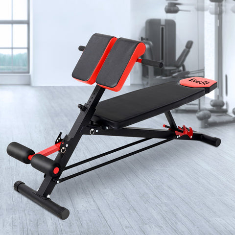 Image of Everfit Adjustable Weight Bench Sit-up Fitness Flat Decline Home Gym Machine Steel Frame