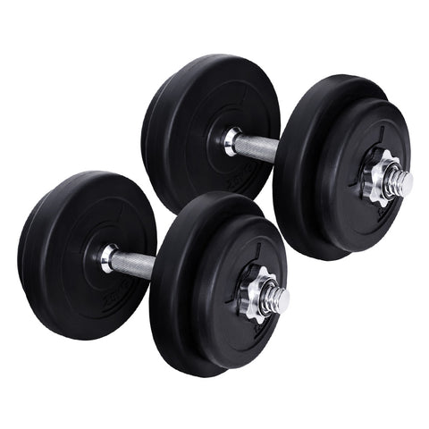 Image of Everfit 20kg Dumbbell Set Weight Plates Dumbbells Lifting Bench