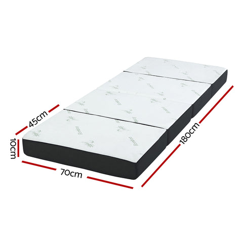 Image of Giselle Bedding Portable Mattress Folding Foldable Foam Floor Bed Tri Fold 180cm