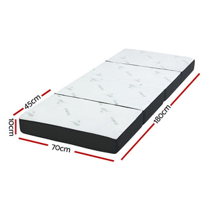Giselle Bedding Portable Mattress Folding Foldable Foam Floor Bed Tri Fold 180cm