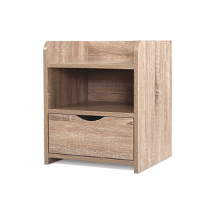 Artiss Bedside Tables Storage Drawer Side Table Bedroom Furniture Nightstand Shelf Unit Oak