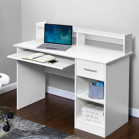 Image of Artiss Office Computer Desk with Storage - White