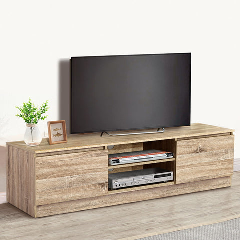 Image of Artiss 160CM TV Stand Entertainment Unit Lowline Storage Cabinet Wooden