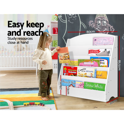 Image of Keezi 5 Tiers Kids Bookshelf Magazine Rack Shelf Organiser Bookcase Display
