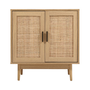 Artiss Rattan Buffet Sideboard 2 Doors - BRIONY Oak