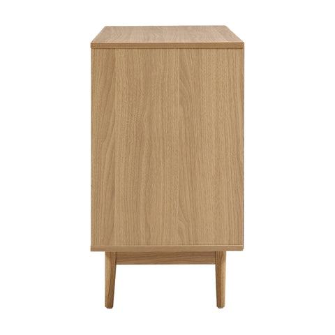 Image of Artiss Rattan Buffet Sideboard 2 Doors - BRIONY Oak