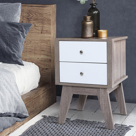 Image of Artiss Bedside Tables Drawers Side Table Nightstand Storage Cabinet Wood