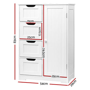 Artiss Bathroom Cabinet Storage Drawers White