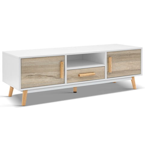 Image of Artiss Wooden Entertainment Unit - White & Wood