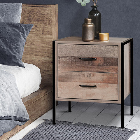 Image of wood bedside table
