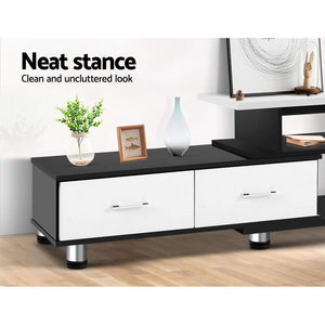 Artiss Wooden TV Stand Entertainment Unit 160CM To 220CM Lowline Storage Drawers Black White