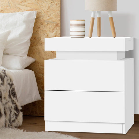 Image of Bedside table  white