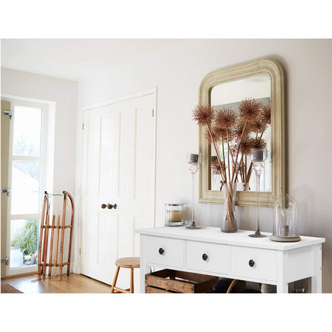 Image of Hallway Console Table Hall Side Entry 3 Drawers Display White Desk Furniture