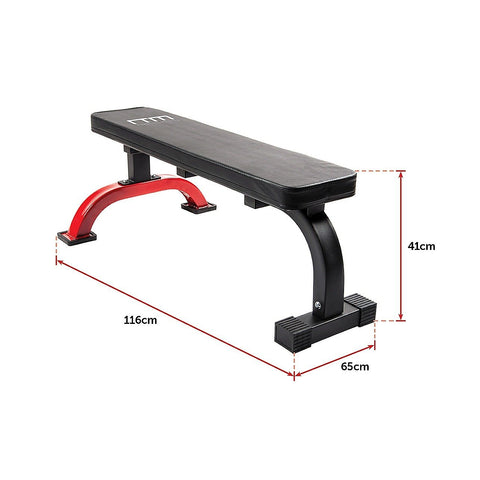 Image of Fitness Flat Bench Weight Press Gym Home Strength Training Exercise