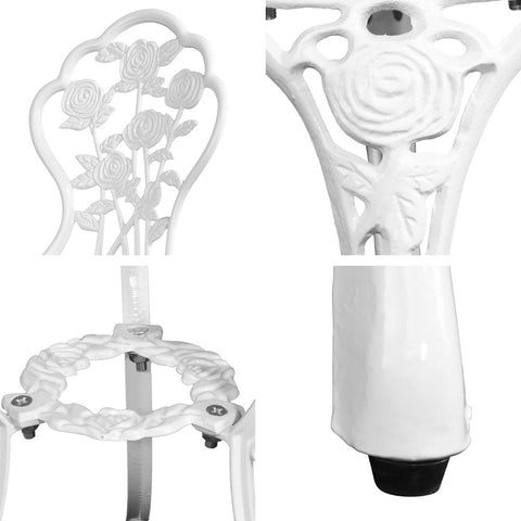 Image of Gardeon Outdoor Furniture Chairs Table 3pc Aluminium Bistro White