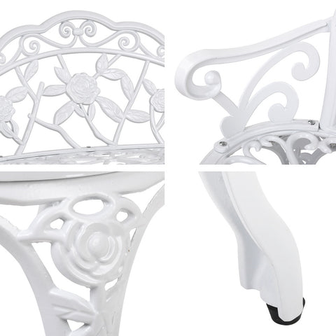 Image of Gardeon Victorian Garden Bench â€“ White