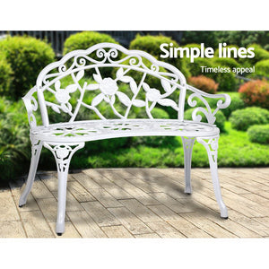 Gardeon Victorian Garden Bench â€“ White