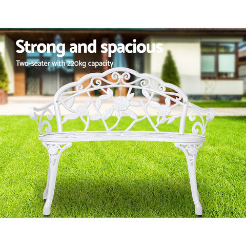 Image of Gardeon Victorian Garden Bench â€“ White