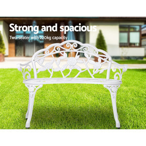 Gardeon Victorian Garden Bench â€“ White