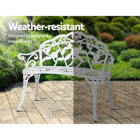 Image of Gardeon Victorian Garden Bench â€“ White