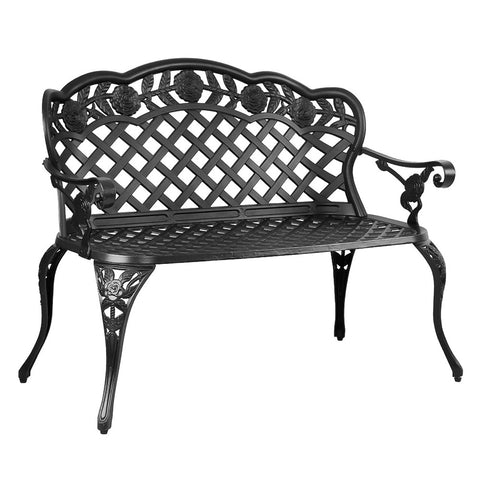 Image of Gardeon Garden Bench Patio Porch Park Lounge Cast Aluminium Outdoor Furniture