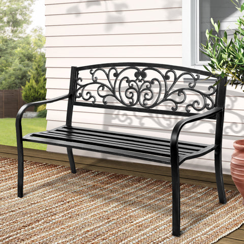 Image of Gardeon Outdoor Garden Bench - Black