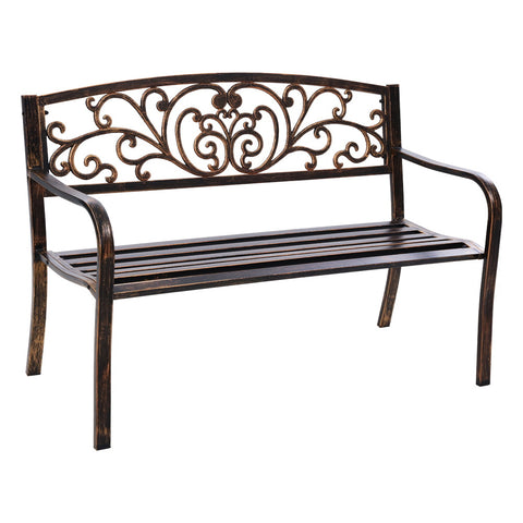 Image of Gardeon Cast Iron Garden Bench - Bronze