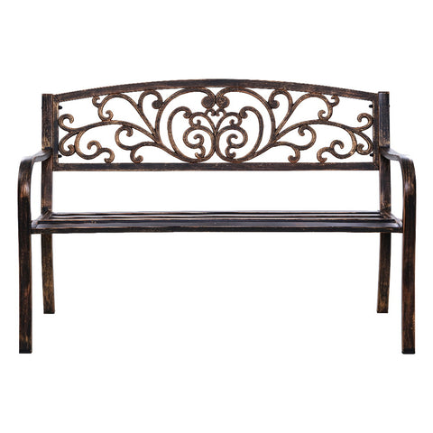 Image of Gardeon Cast Iron Garden Bench - Bronze