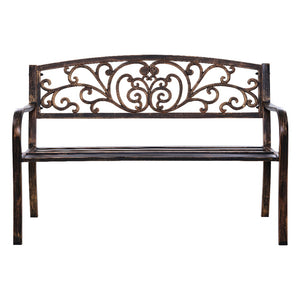 Gardeon Cast Iron Garden Bench - Bronze