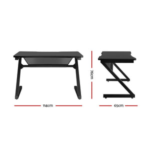 Artiss Gaming Desk Carbon Fiber Style Study Office Computer Laptop Racer Table