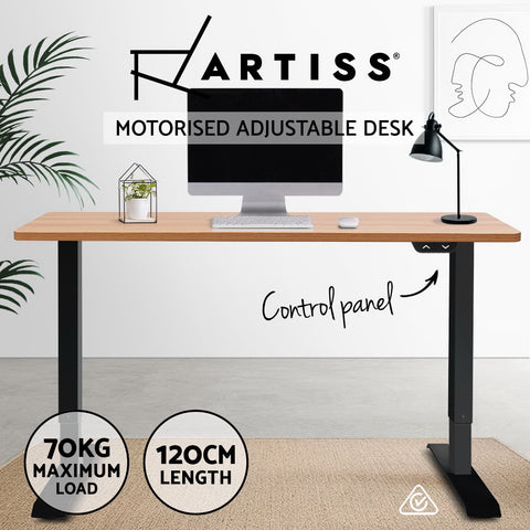 Image of Artiss Standing Desk Sit Stand Table Riser Height Adjustable Motorised Electric Computer Laptop Table