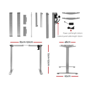 Artiss Height Adjustable Standing Desk Motorised Electric Frame Riser Laptop Computer 100cm