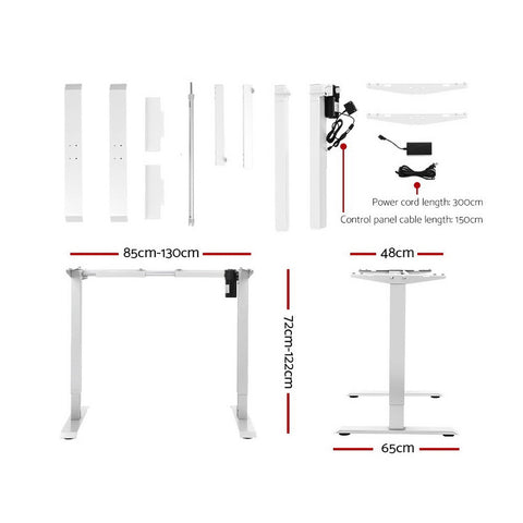 Image of Artiss Standing Desk Motorised Electric Adjustable Sit Stand Table Riser Computer Laptop Stand 120cm