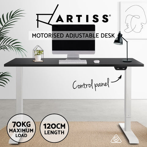 Image of Artiss Standing Desk Motorised Electric Adjustable Sit Stand Table Riser Computer Laptop Stand 120cm