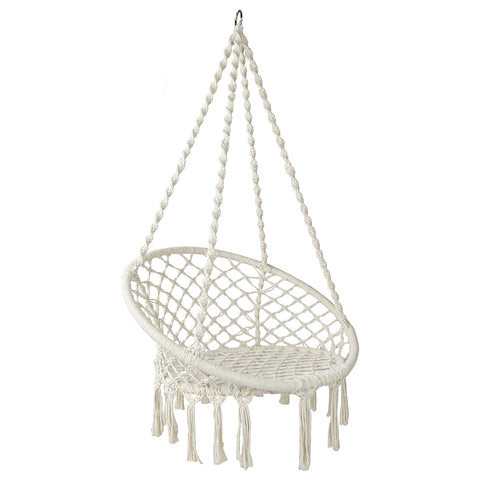 Image of Gardeon Hammock Chair Swing Bed Relax Rope Portable Outdoor Hanging Indoor 124CM