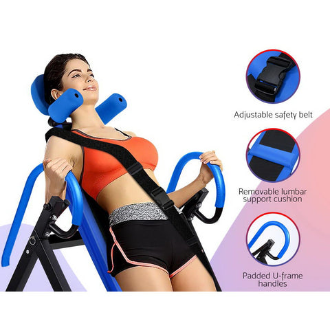 Image of Everfit Gravity Inversion Table Foldable Stretcher Inverter Home Gym Fitness