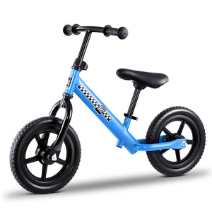 Kids Balance Bike Ride On Toys Puch Bicycle Wheels Toddler Baby 12 Bikes Blue"